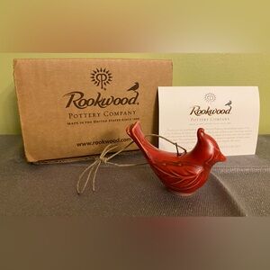Rookwood Pottery Cardinal Ornament - made in USA